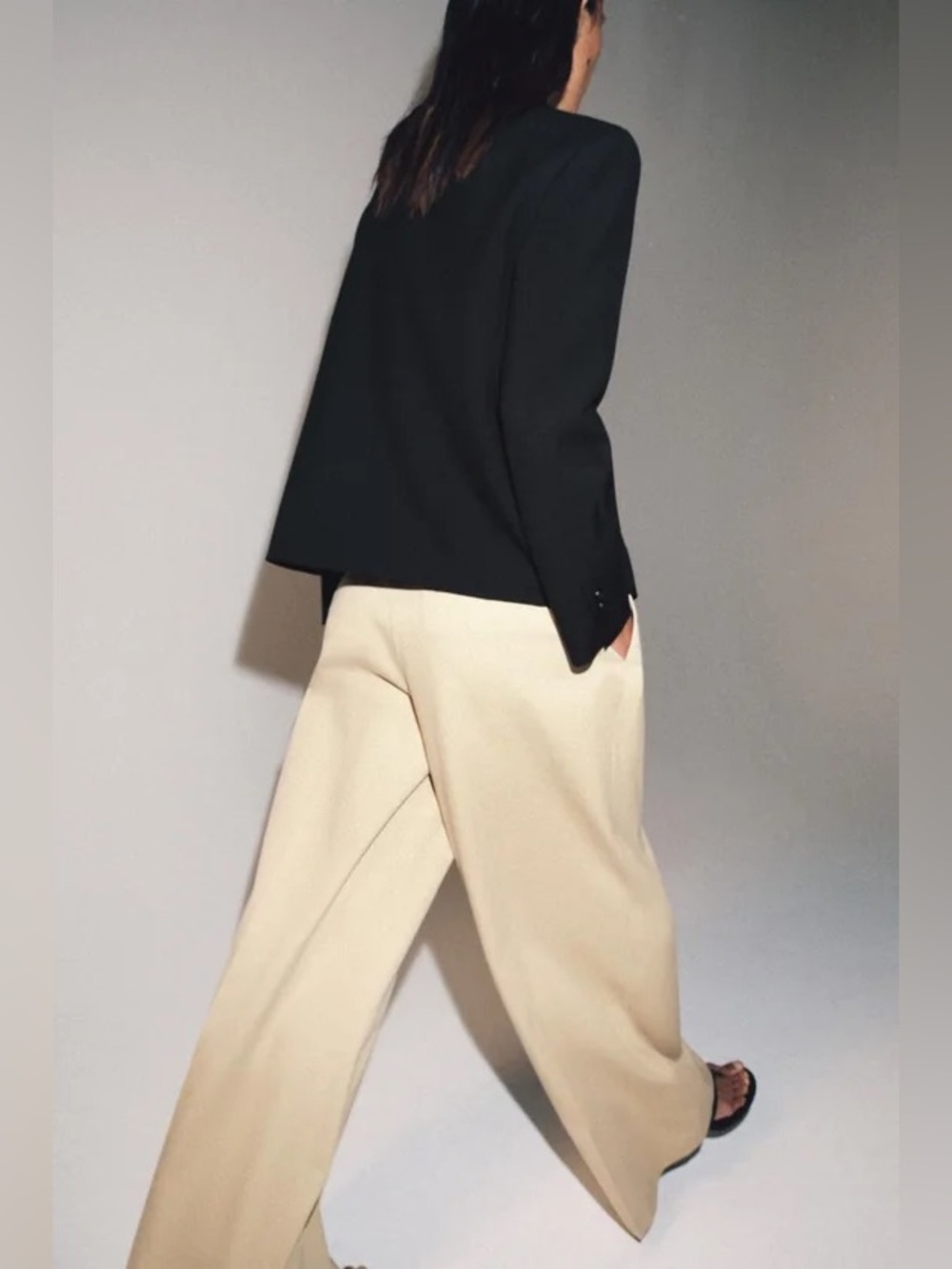 Zara Wide Leg Pants in Beige - Picture 13 of 14